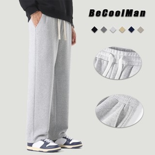BeCoolMan baggy pants men Casual Gray Sweatpants Pants for Men sweatpants grey pants slacks pants