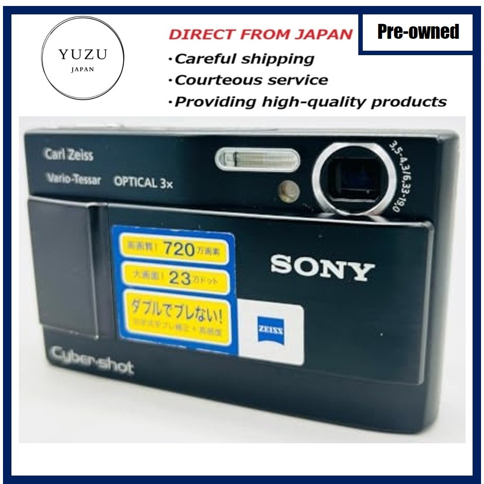 Pre-owned Product SONY Cyber-Shot DSC-T10 Black (7.2MP) - Y2K Slim Digicam w/ Optical SteadyShot Fro