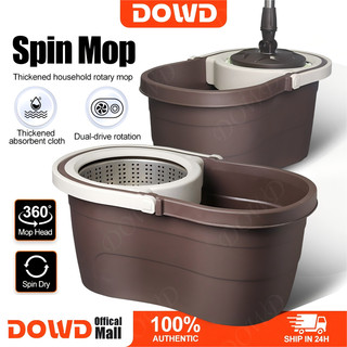 Dowd  Mop With Spinner and Bucket Hand wash free Mop Thickened style 360 Easy Rotating Mop for floor