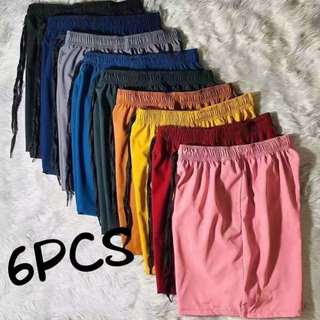 Buy 1 Get 6 Pcs Unisex Taslan Short  Random Color