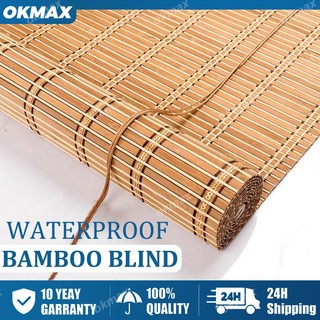 60-180cm Native Real Bamboo Roll Up Window Blinds Bamboo Blinds Bamboo Curtain Mold-proof Waterproof