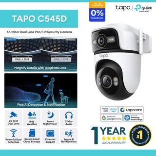 Tp-Link Tapo C545D Outdoor Wi-Fi Camera – Two 3M Lenses, 360 Panning, Motion Tracking, Night Color