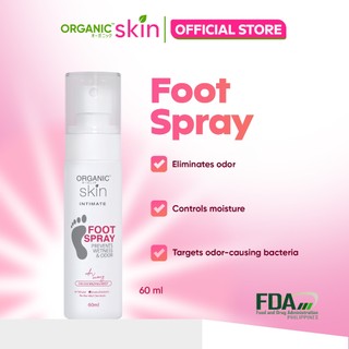 Organic Skin Japan Intimate Foot Spray 60ml with Tea Tree Oil Anti Sweat Antibacterial Anti Odor
