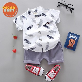 Oscarbaby baby boy clothes terno baby outfits clothing Polo Shirt and Shorts Casual Set Suits