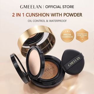 【HOT】GMEELAN 2 IN 1 Cushion Foundation Waterproof Concealer Black Truffle For Oily Skin