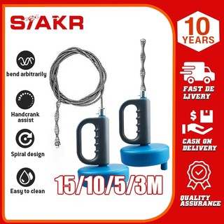 Drainage Dredging Tool Blocks Flexible Spiral Drill Snake Rod Sink Sewer Pipe Drainage Cleaner