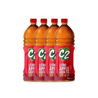 C2 Green Tea Apple 1L - Bundle of 4 bottles