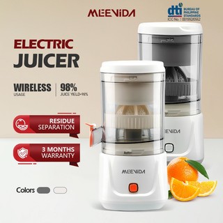 MEEVIDA Electric Fruit Juicer Wireless Fruit Residue Separation Blender USB Rechargeable 2400mAh