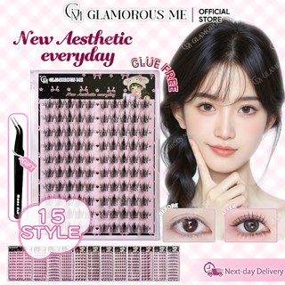 【Glamorous ME】Free Tweezers Glue Free Eyelashes  New Aesthetic Everyday, Self-Adhesive extension set