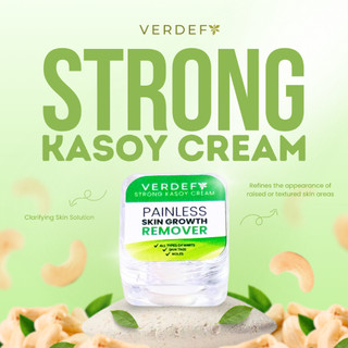 VERDEFY Strong Kasoy Cream - Removes Warts, Kulugo, Mole, Nunal, Milia, Syringoma, Skintags Solution