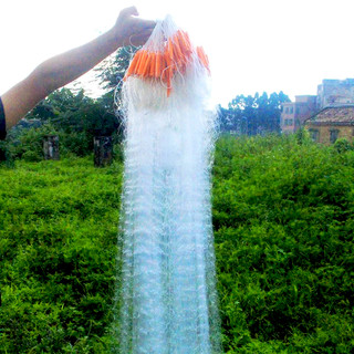 PH Stock 2-Finger Lambat 25-70M 1.2M H White Gill Net 1 or 3 Layers with Floats & Sinkers COD