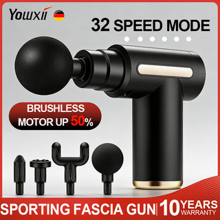 Yowxii Massage Gun Muscle Massager Electric Vibrating Quiet Fascial Gun Relaxation Professional