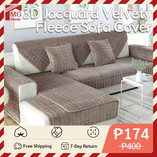 Sofa Cover Flannel Slip-Resistant Microfiber Sofa Cover Set L Shape Sofa Cover Stretchable