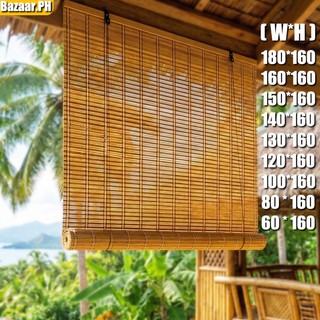 Bamboo Blinds Natural Roll Up Window 60-180cm Shades UV Protection Heat Insulation Home Decor COD