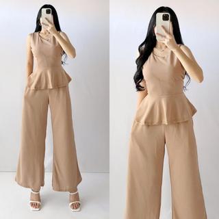 Sleeveless Ruffled Hem Terno Pants for Women Elegant Stylish Suits | DA&ABOUT THE FIT (VERNICE)