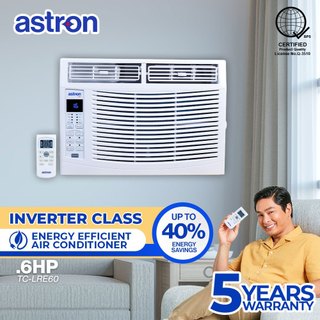 Astron 0.6HP Inverter Class Window Type Aircon with Remote | TCLRE60 | Energy-Saving|Built-In Filter
