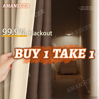 【BUY 1 TAKE 1】Nicedays 5ft/7ft/8ft 100% blackout curtain sales for windows Thermal insulation