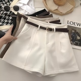 Women Casual High Waist Fashion Shorts Slimmer Suit Shorts Plain Pleated Short Hot Sexy Loose Slim
