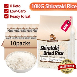 Mr.Squirrel 10KG Dry Shirataki Rice Original 5KG 1KG Konjac Keto Low Carb