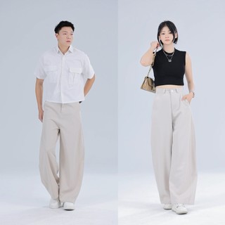 Mannered Barrel Wide Leg Trouser Pants Long Length Baggy/Loose Style Flowy Thick Retro/Korean Style
