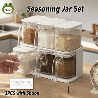 Condiments Container Kitchen Seasoning Jar Seasoning Box Wall-mounted Set Seasoning Tank Storage Box