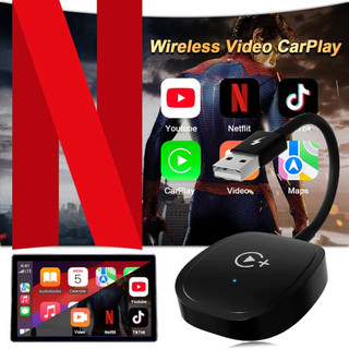 Wireless na conversion+online na panonood ng 2in1 Video Carplay adapter Built-in na YouTube/Netflix