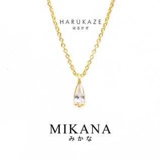 Mikana Harukaze Gold Plated Water Drop Pendant Necklace for Women balance harmony blessing gift box