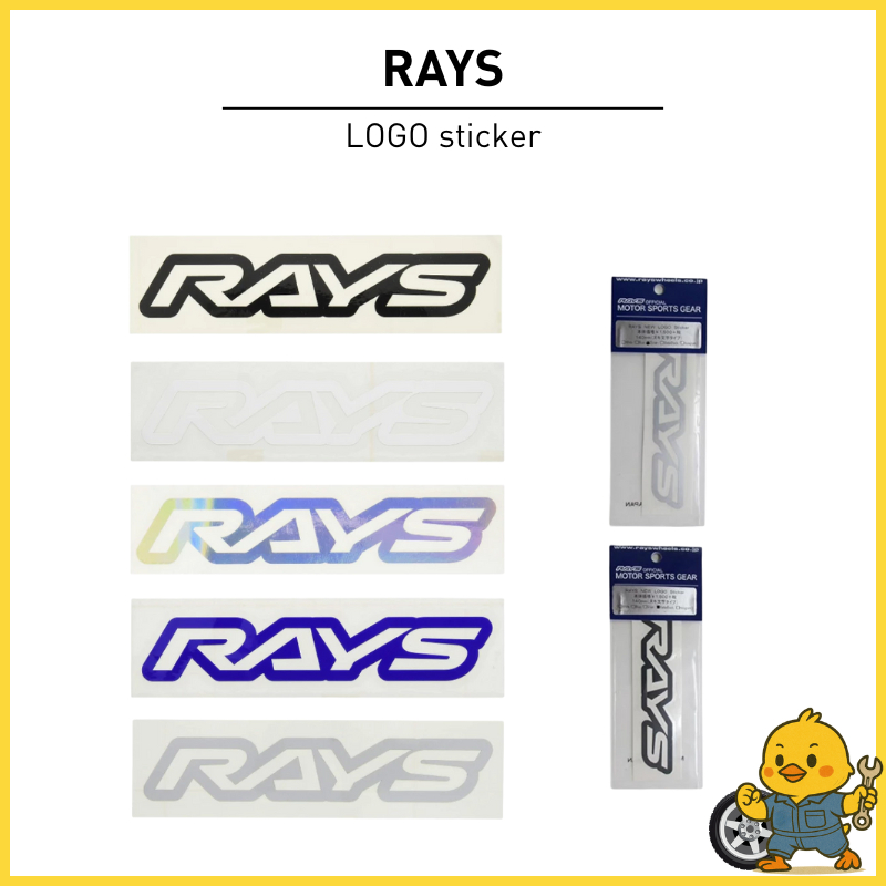 RAYS LOGO sticker W140mm W200mm W250mm 1pc.