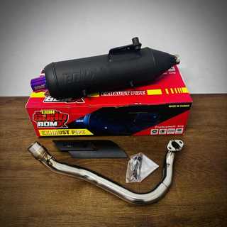 BOM RANGSIT BomX Exhaust Pipe for CLICK ( TITANIUM TIP 195CC ) - SOLD AS BRAND NEW