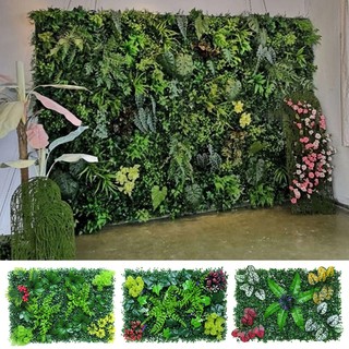 Artificial lawn flowers Artificial Plant Wall Panel, 60*40cm DIY Artificial Eucalyptus Carpet