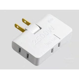 3 in 1 Extension Plug Adapter Foldable, 2-Prong Swivel Ac Adapter,Mini Rotatable Socket Converter