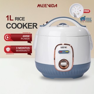 MEEVIDA 1L Electric Rice Cooker Multi-Functional  Non-Stick Rice Cooker Ceramic Inner With Steamer