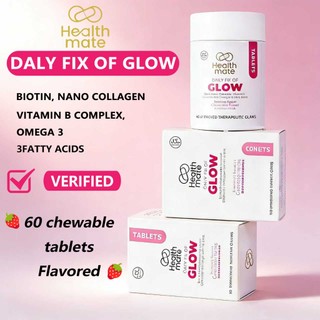 【Essential】 Healthmate 60 capsule pack of strawberry flavored calcium nano collagen vitamin B Omega