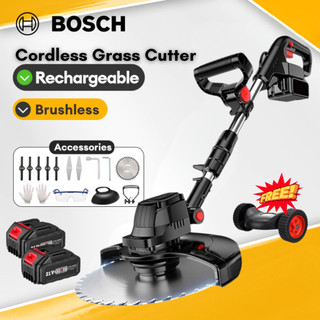BOSCH Cordless Grass Cutter Lawn Mower Rechargeable Electric Efficient Mower Grass Cutter Trimmer