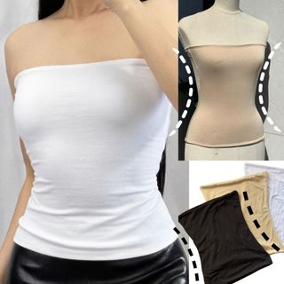 DM Mila Tube Top Slim-fitting Fabric Cotton Double Lined Front And Back