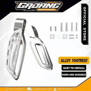 1Pair Universal Motorcycle Chrome Alloy Footrest for Honda Yamaha Mio Click Scoot Durable Anti-Slip