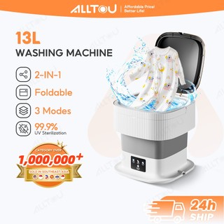 ALLTOU Mini Foldable Washing Machine 13L Large Capacity With Dryer Portable Automatic Two In One