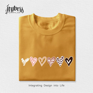 COVOLEN Hear Graphic Simplicity T-shirt For Women Fashion Korean Basic  Round Neck Tees