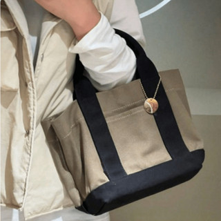 Magnetic Closure Minimalist Style Japanese-Korean Style Canvas Tote Bag Canvas Bag Handbag Lunch Bag