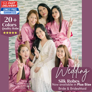 Silk Robe for Women Satin Bathrobe Sleepwear Bridal Bridesmaid for wedding