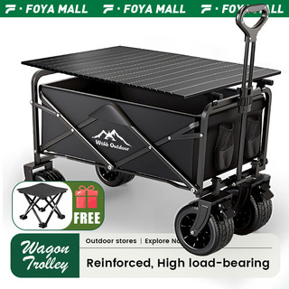 Camping trolley cart wagon trolley With Storage Basket Folding Wagon Tool truck folding trolley