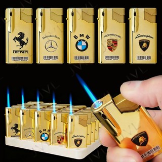 High quality metal windproof lighter Refillable Windproof Lighter Cigarette Lighter Car logo lighter