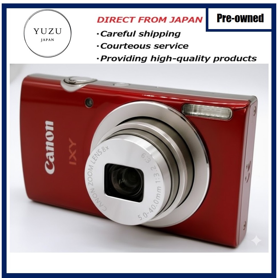 Pre-owned Product Canon IXY 180 (Red) - Your Essential Pocket Camera. Capture Life with Crisp 20.0MP