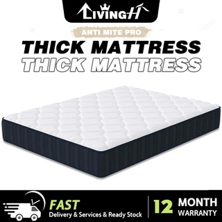 LIVING 8 Inch Pocket Spring Mattress Plush Promax King Queen Single Free Shipping