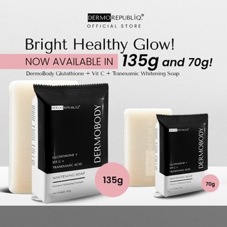 DermoBody Glutathione + Vitamin C + Tranexamic Acid Brightening Body Bar Soap