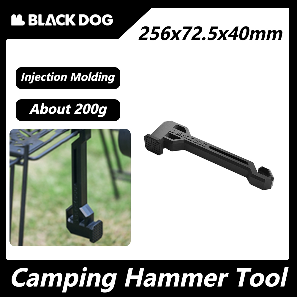 Hammer พกพาสำหรับเต็นท์ camping Blackdog ใช้งานได้หลากหลาย