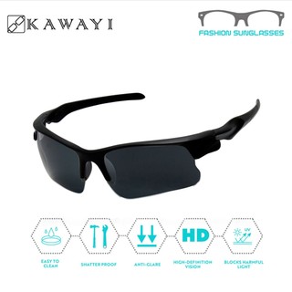 KAWAYI Sports Sunglasses with UV400 Protection Windproof Lightweight Frame for Outdoor Sports #72077