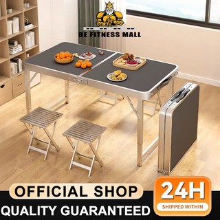 Outdoor Portable Table Camping Home Folding Table Height-Adjustable Foldable Table With Chair Set