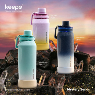 【New】Keepe Flask 36-hrs Insulated Tumbler 18/10 Gradient 'Ice Flake' Wide Mouth Tritan Lid Thumbler
