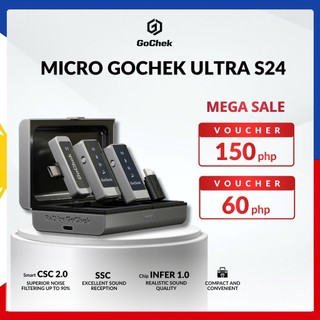 Wireless lavalier microphone GoChek Ultra S24 with noise cancellation for content/vlog/livestream